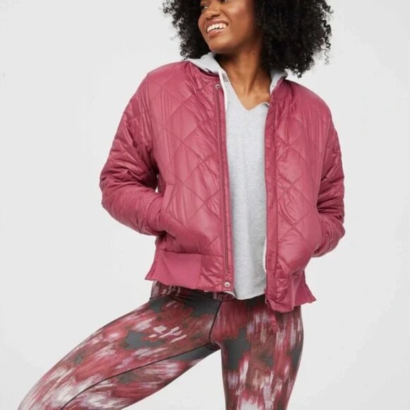 OFFLINE by aerie | Sherpa Lined Quilted Puffer Bomber Jacket - Size L - Picture 1 of 16